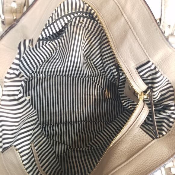 Kate Spade Cobble Hill Pebbled Taupe Leather Purse crossbody - Picture 7 of 13